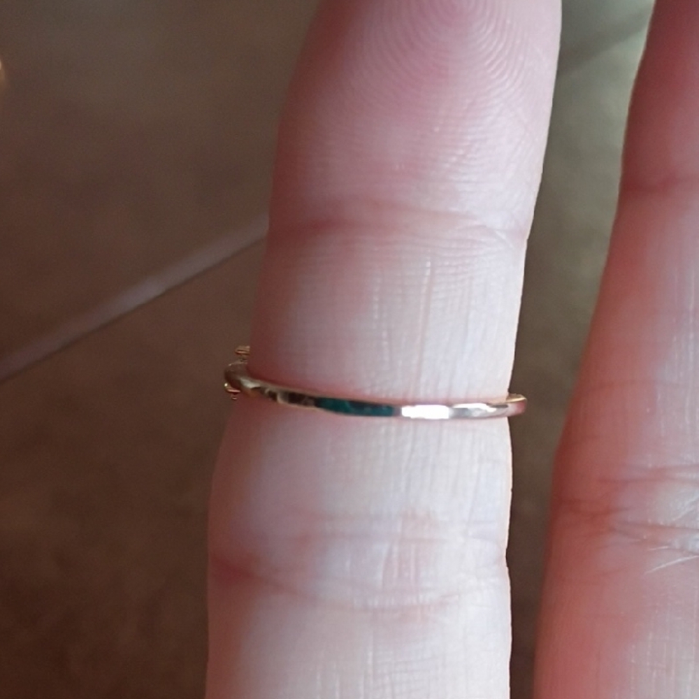 Rose Gold Open Adjustable Leaf Ring - image 3